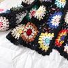 Women's Handmade Crochet Cardigan Knit Sweater Hollow Out Jacket Ethnic Long Sleeve Top