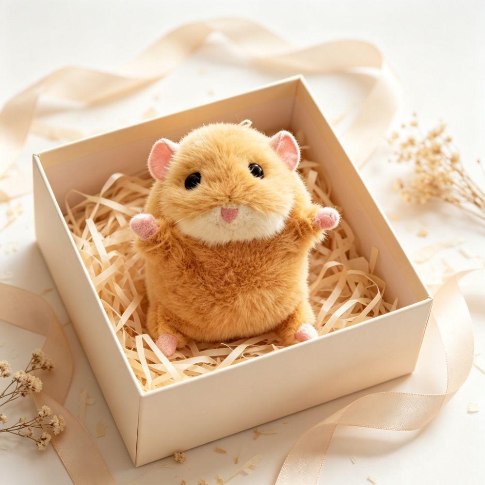 Stuffed Animal Fluffy Mouse Keychain Cartoon Rat Plush Doll Soft Fabric Hamster Pendant Boys Girls