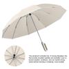 Fully Automatic Umbrella with Carabiner Handle, 10 Ribs Reverse Folding Umbrella Travel Portable