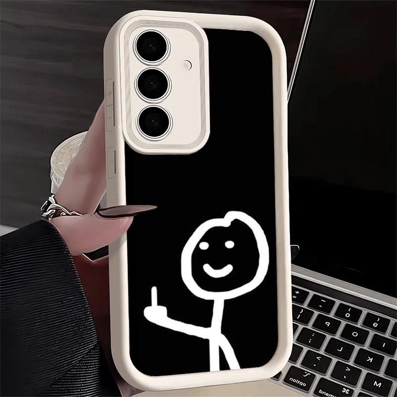 Чехол для телефона Samsung Galaxy A17 A16 A15 A14 A13 Funny Stickman Matchman A56 A36 A26 A55 A35 A25 A54 A34 A24 A53 A33 A23 A07 A0