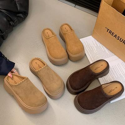 Баотоу драг платформа повседневная обувь модная осенняя ретро простая верхняя одежда тапочки Баотоу танкетка нишевые девушки