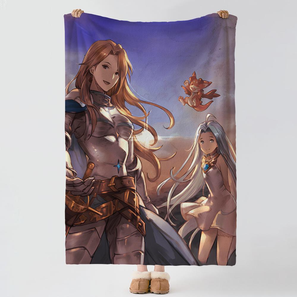 Игра G-Granblue Fantasy-y Бросок Толстое Уютное Фланелевое Одеяло, Многоцелевое Использование В Помещении На Улице Ежедневный Сон