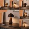 Solid Creative Ins Wood Mushroom Nightlight Bedside Decoration Beech Led Lamp