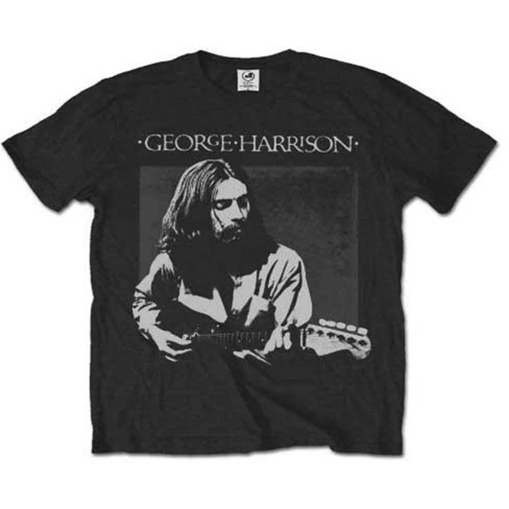 Men's George Harrison Live Portrait Slim Fit T-shirt Medium Black