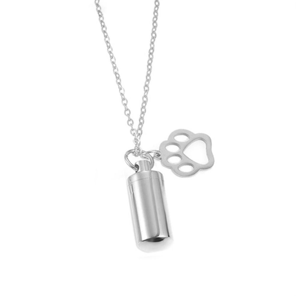 DIY Ashes Urn Memorial Necklace Gold Silver Perfume Vial Pendant Keepsake Pendant Unisex