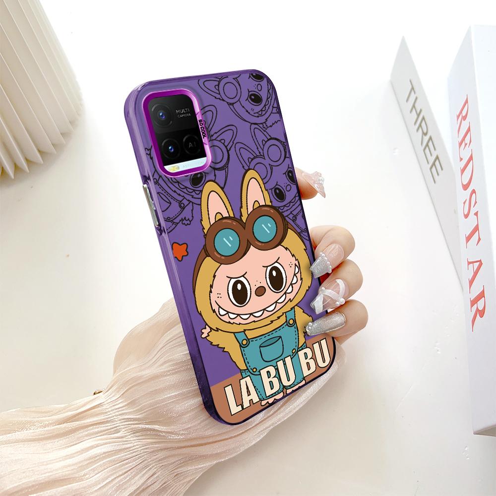 Окрашенный узор, красочный серебристый, двухсторонний, жесткий, противоударный чехол для телефона Vivo