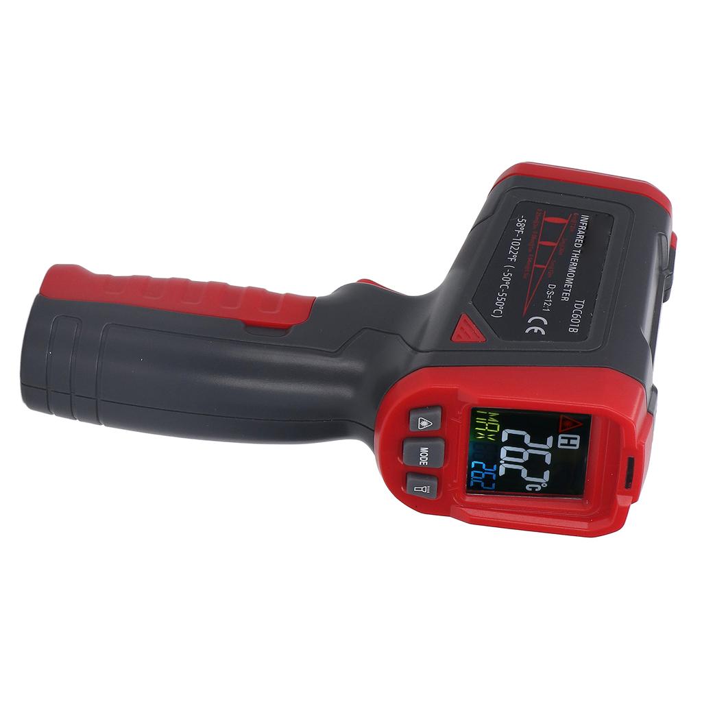 Ручной инфракрасный термометр с высокой точностью и цветным экраном для измерения температуры промышленных объектов