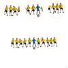 11 Pieces Miniature Football Player Figures Diorama Character Tiny People Model