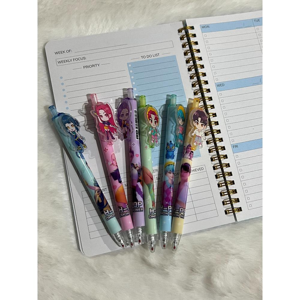 New KPOP demon hunting girls group gel pen black 0.5mm acrylic stick pen student stationery Gifts