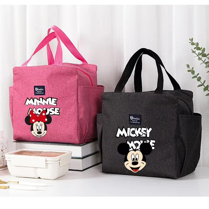 MINISO Микки Маус Портативная сумка-переноска для ланча и напитков Изолированная сумка Свежий термо-пакет для продуктов Термобокс Сумка-тоут Контейнер для пикника