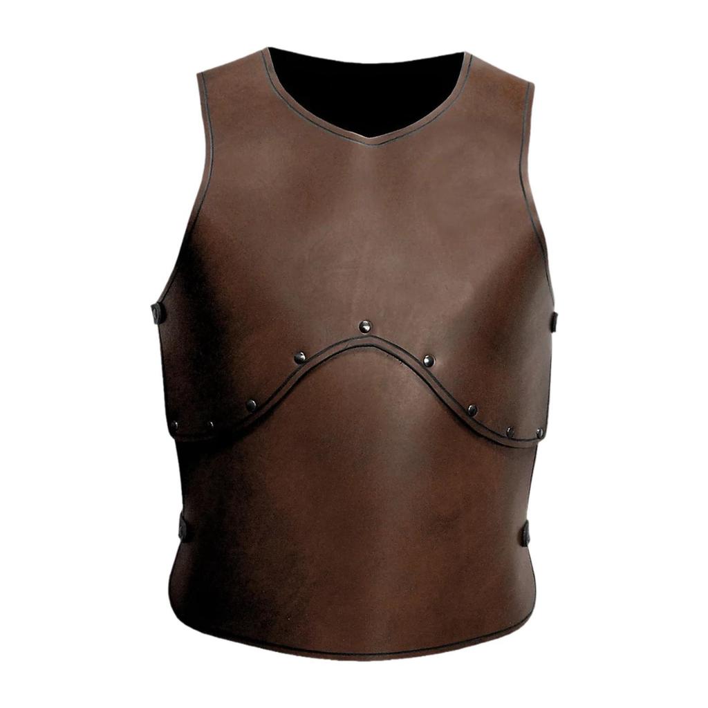 Medieval Chest Armor Retro Style Knight Decorative PU Leather Armor for Festive