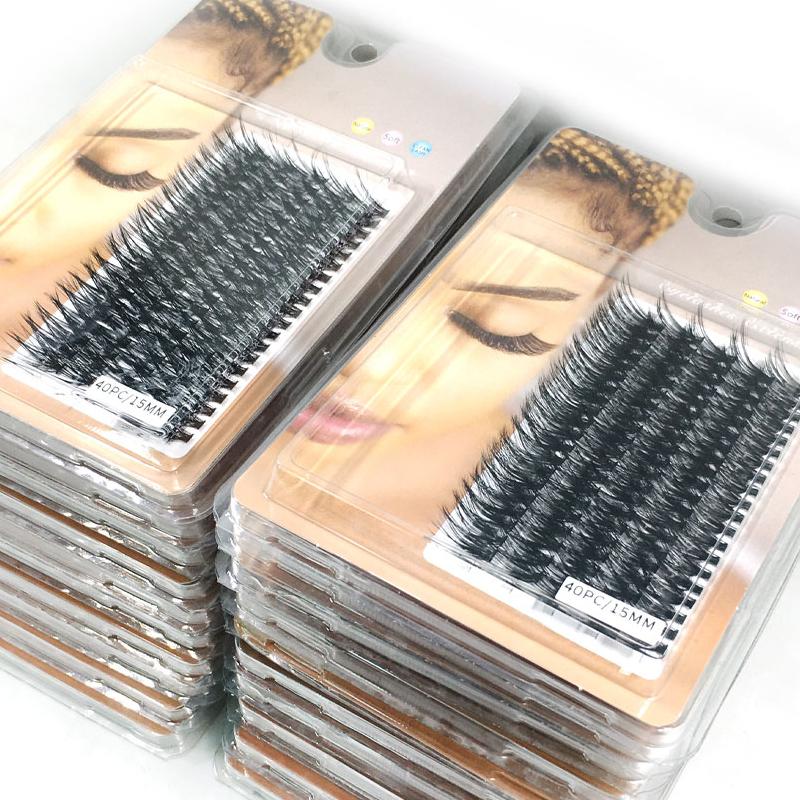 10-40D Mink Eyelashes 1 Box/100 Bundles Natural Eyelash Extension 3D Russia Individual Eyelash Cluster Makeup Tools Lashes Cilia