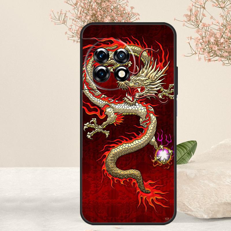 Модный чехол с китайским драконом для OnePlus 15R 13R 13T 15 13 12 12R 11 10T 8 9 10 Pro Nord 5 CE 4 3 Lite N20 N30