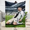 Cristiano Ronaldo Trophy Celebration Blanket Comfortable Great for Office Livingroom Bed Four Seasons Multipurpose Digital Print