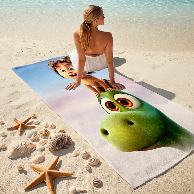 1pc The Good Dinosaur1 Beach Towel, Comfortable and Thick, and Swimming/Bath/Picnic/Camping Towel, Suitable for Seaside Beaches