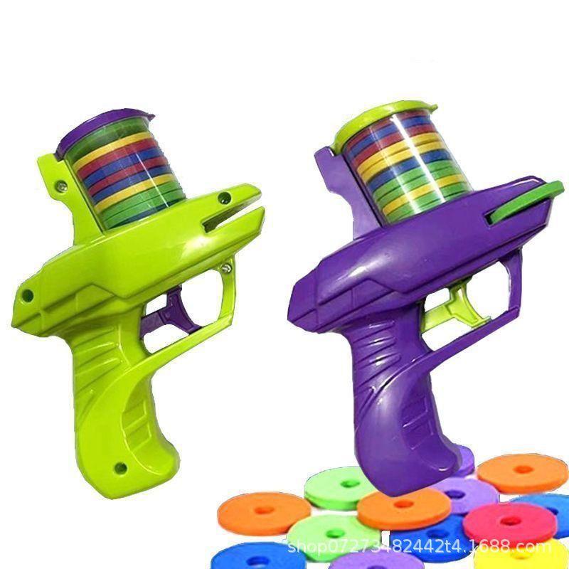 Soft Bullet Frisbee Gun - Popular Toy for Night Markets and Street Stalls