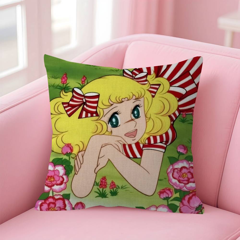 Anime Ccandy cute Candy Cushion Cover Inches Farmhouse Decor Home Throw Pillow Covers for Couch Decorations
