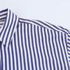 2025 Spring Women's Metallic Thread Striped Long Sleeve Shirt - Euro-American Style