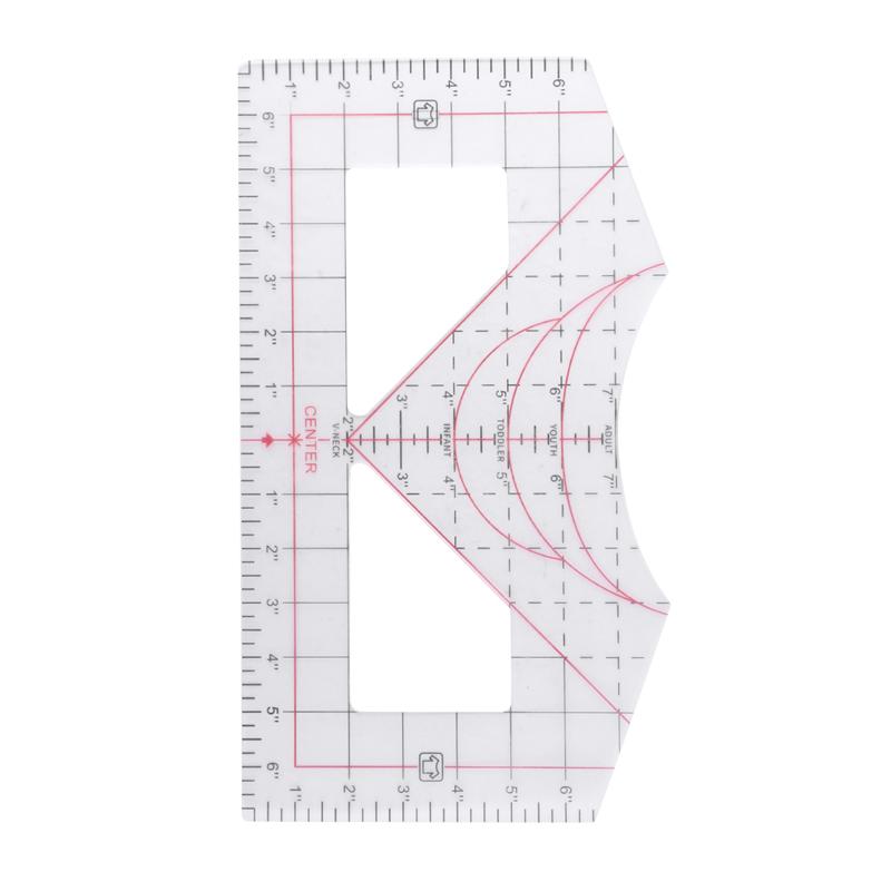 2025 Тренд Футболка Линейка-шаблон Прозрачный Шаблон для выравнивания винила Для измерительного инструмента Швейный инструмент Инструмент для калибровки Прозр