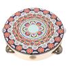 Hand Held Wood Tambourine 8 Inch Jingles Musical Educational Instrument for Adult and Children