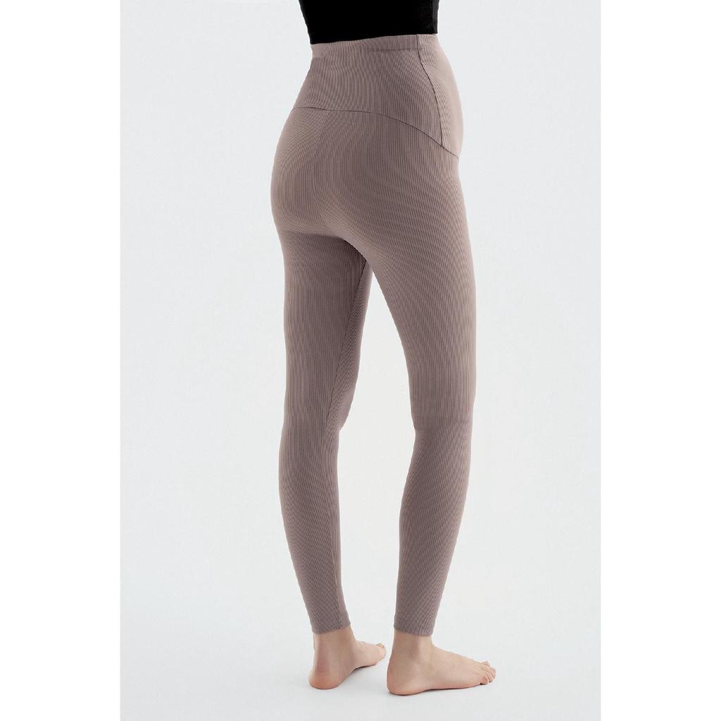 Гибкие колготки для беременных с регулируемой высокой талией в рубчик F03