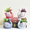 Cute Swan Flower Pot Ceramic Succulent Pot Planter Home Decor Indoor Decoration Desktop Ornaments Bonsai Plant Pot