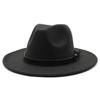 Men'S And Women'S Top Hats British Classic Jazz Hats Woolen Hats Big Eaves Hat Fashion Flat Hat Jz-012