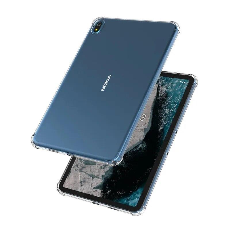 Силиконовый чехол из ТПУ для Nokia T21, чехол для Nokia T10 8,0, мягкий противоударный чехол с четырьмя подушками безопасности, прозрачный чехол для планшета для Nokia T20 10,4 2021