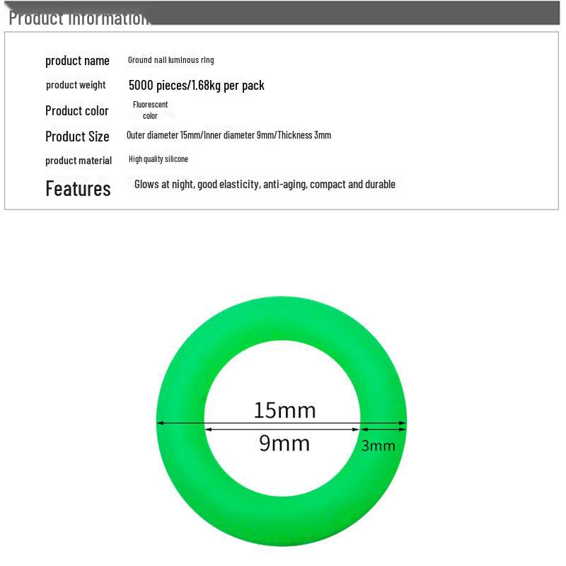 Светящиеся силиконовые кольца для заземления палатки для безопасности и видимости