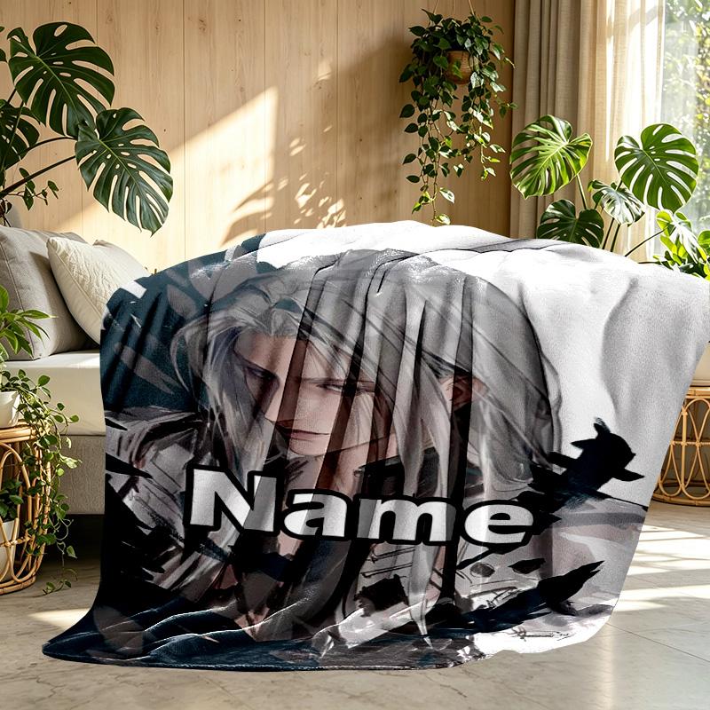 Custom Name Personalized Final Fantasy Print Blanket, Home Decor, Bedroom, Sofa, Camping, Couch, Gifts for Birthday ChristmasEnthusiasts