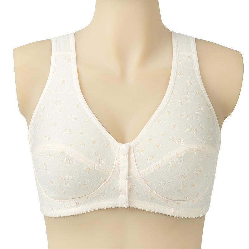 Spring New Product Thin Cotton Thin Sports Nursing Bra Women's Front Buckle Vest Type No Steel Ring Comfortable Underwear
