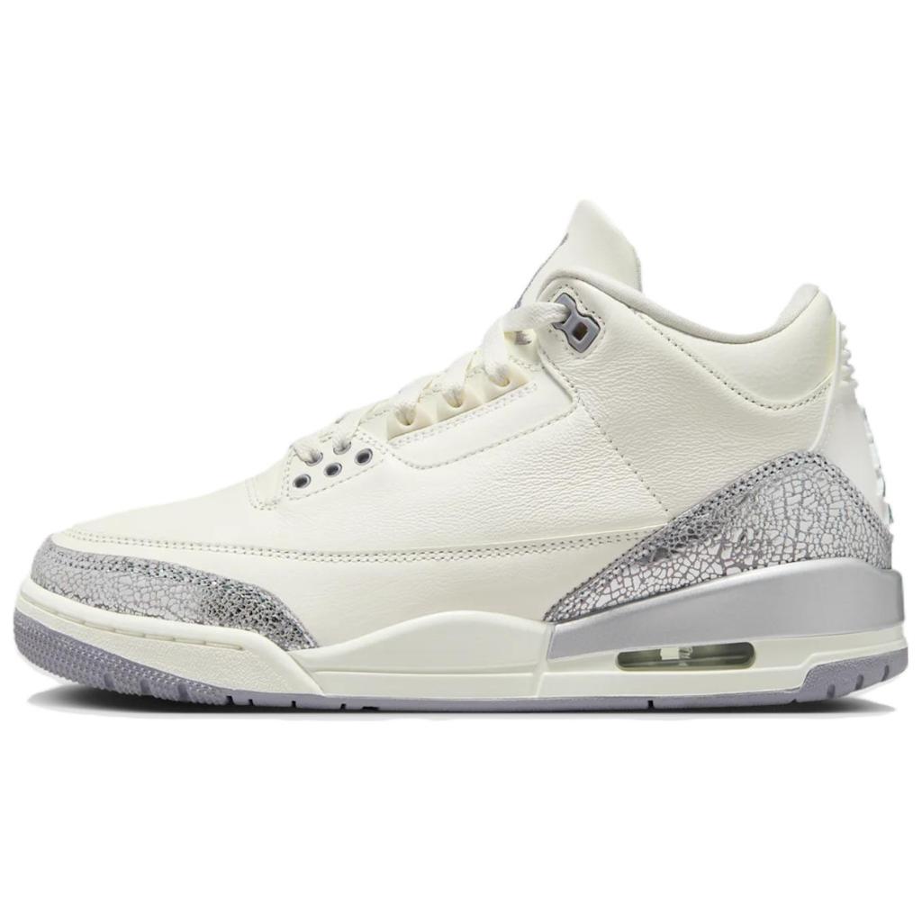 New JORDAN 3 Retro Sail Cement Grey Women's CK9246-100