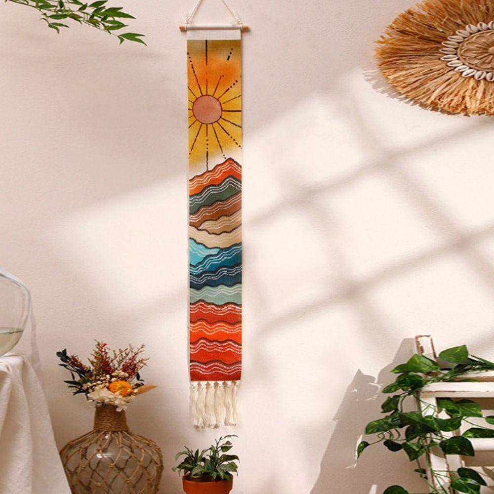 Macrame Wall Tapestry Sunrise and Sunset Wall Hanging Decor New Boho Home Decoration Home Room