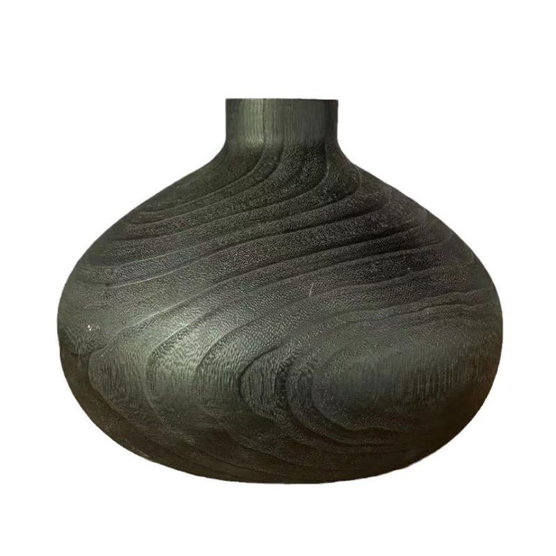 1 шт., цельный деревянный цветочный горшок, настольное украшение, гостиная, маленькая ваза, творческая композиция, ваза, украшение для дома