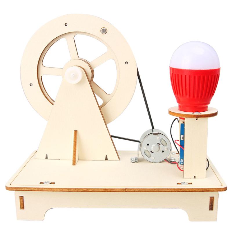Student Science Experiment DIY Kit Hand Cranked Generator Toys Creative Technology Crafts Physics Teaching Aids Kids Gifts