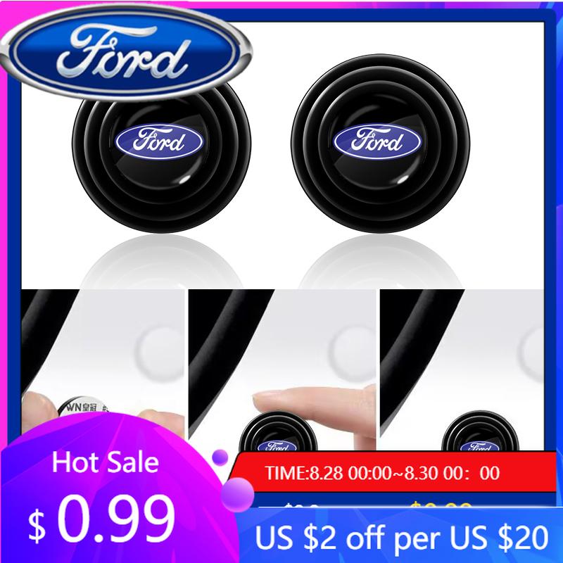 New 2026 Car Sticker 4Pcs Car Door Logo Shock Absorbing Gasket For Ford MK3 MK4 MK5 Fiesta Ecosport Kuga Explorer Edge Mustang 3