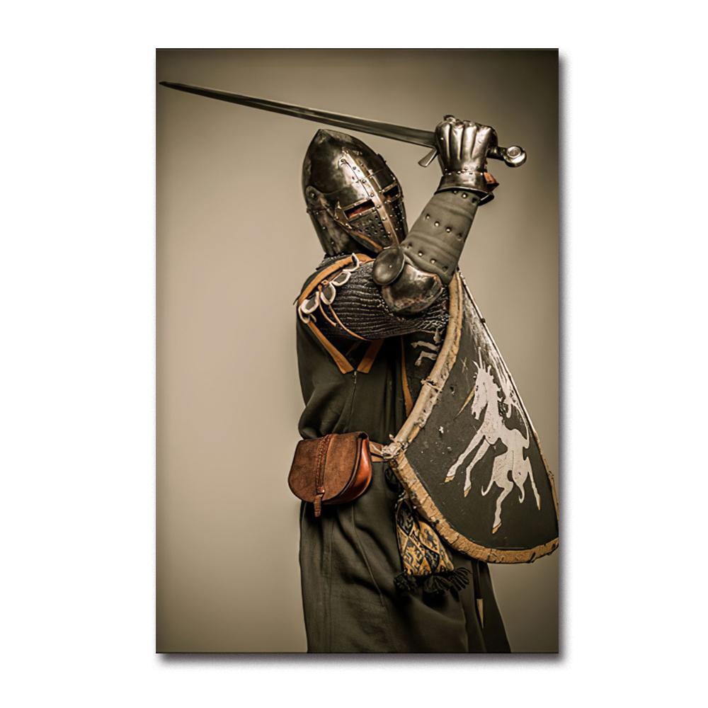 Европейский Рыцарь Плакат Украшение Холст Картина Винтаж Минималистский Средневековый Воин Спальня Декор Гостиной Художественные принты Фреска