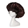 Satin Hair Bonnet for Sleeping Women Double-Layer Faux Silk Cap with Tie Curling