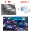 DC5V WS2812B RGB LED Pixel Panel Light 8x8 16x16 8x32 Digital Flexible Screen Individually Addressable SP801E Led Controller Kit