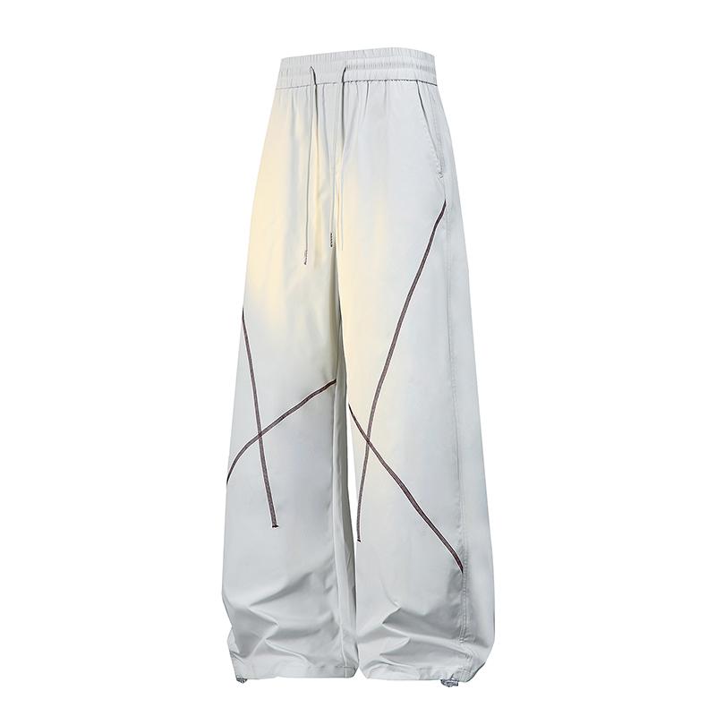 Women's Pants, American Straight Leg Work Pants, Loose Paratrooper Pants, Hong Kong Style Functional Casual Pants