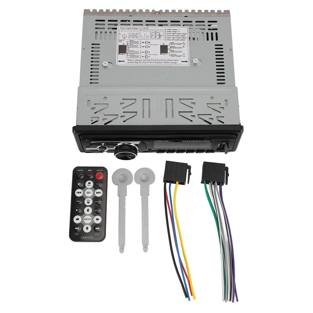 Single Din Car Radio with CD Car Stereo with USB AUX Single Din Car Radio for Trucks Player, CD/DVD Player, Port, Hands-Free Calling, Input,