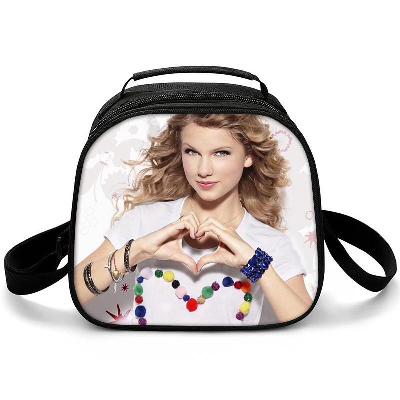 Round Insulated Lunch Bag Kids Office Workers - Cute Cartoon Design Leakproof Reusable Ice Pack Compatible 20L Capacity