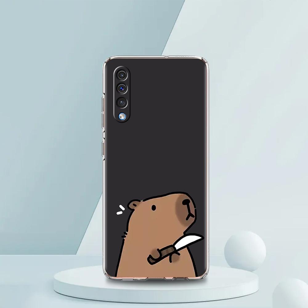Cute Capybara Phone Case For Samsung A16 A14 A12 A22 A32 5G A34 A42 A52 A54 A50 A70 A72 A30 A40 A20E A10S A02S A04S A06 Cover