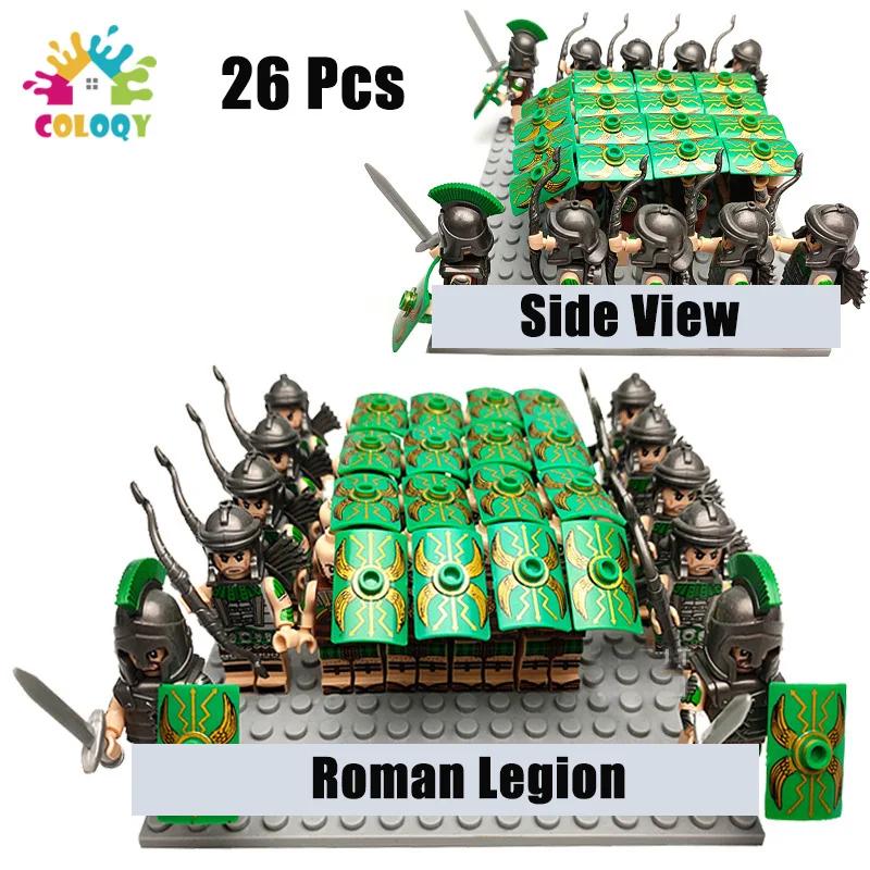 Kids Toys Roman Legion Building Blocks Medieval Knight Warhorse Cavalry Soldiers Figures Toys For Kids Christmas Gifts