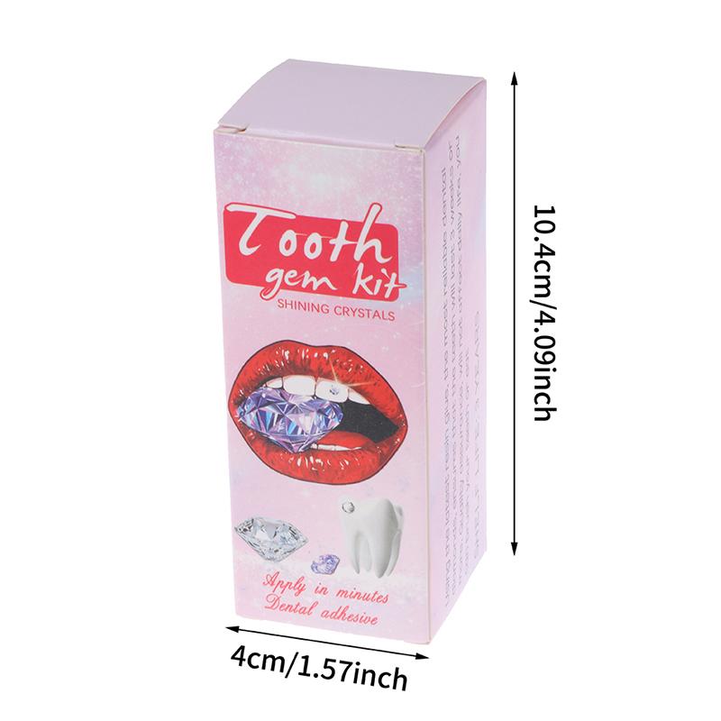 Tooth Gem Set White Dental Jewelry Beautiful Easy To Remove Easy To Install Sturdy Diy Tooth Gem Set With Curing Light And Glue