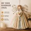 Buttons Angel Fabric Hanging DIY Craft Kit Layered Wings Angel Material Kit  for Adults