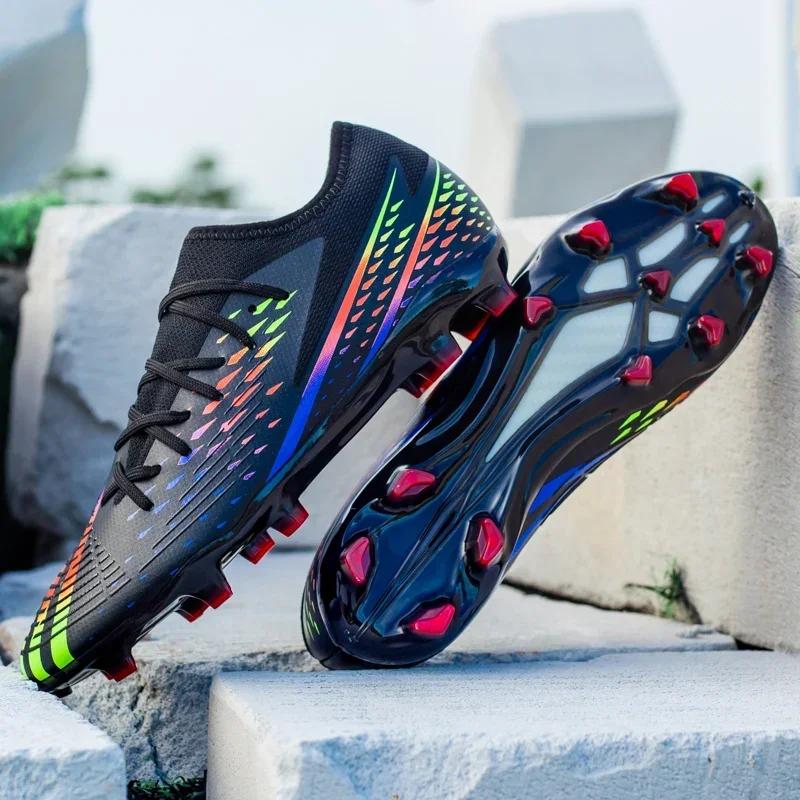 Мужские футбольные бутсы Мягкие футбольные бутсы TF/FG Дышащие нескользящие кроссовки для тренировок на траве Кроссовки с нескользящими гвоздями для улицы