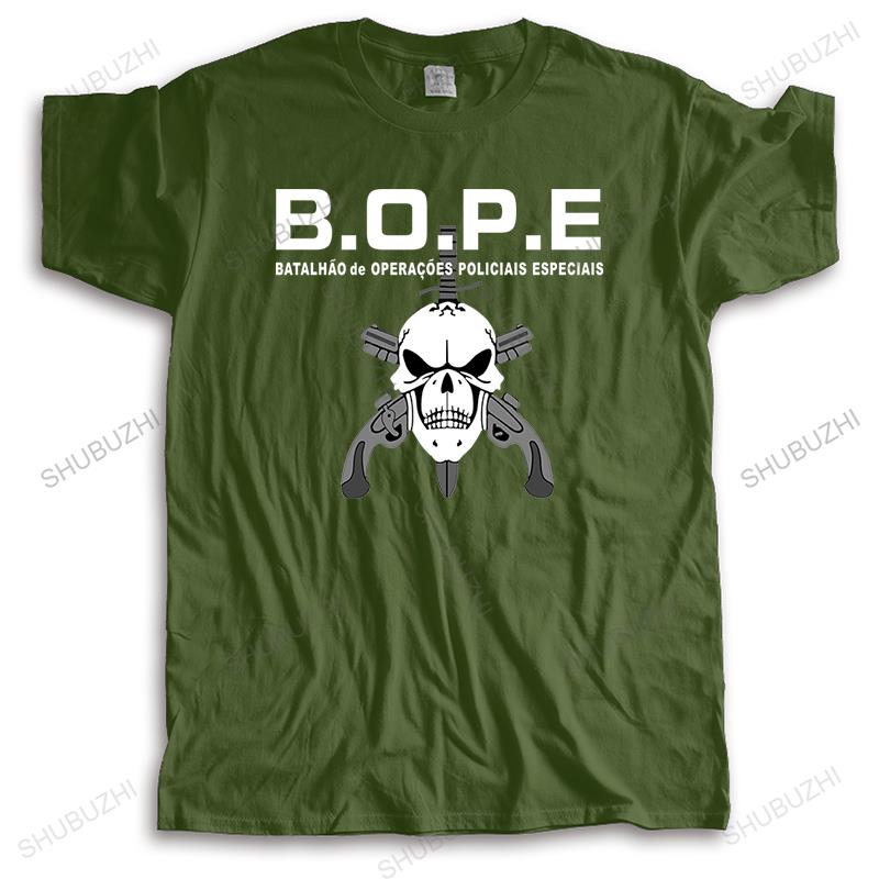 Мужская летняя хлопковая футболка BOPE Tropa De Elite Бразилия Специальные элитные войска Военная футболка мужская с двух сторон военная Повседневная футболка