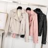 Short Korean Style PU Leather Jacket for Women, Perfect for Students and Casual Wear In Autumn and Spring