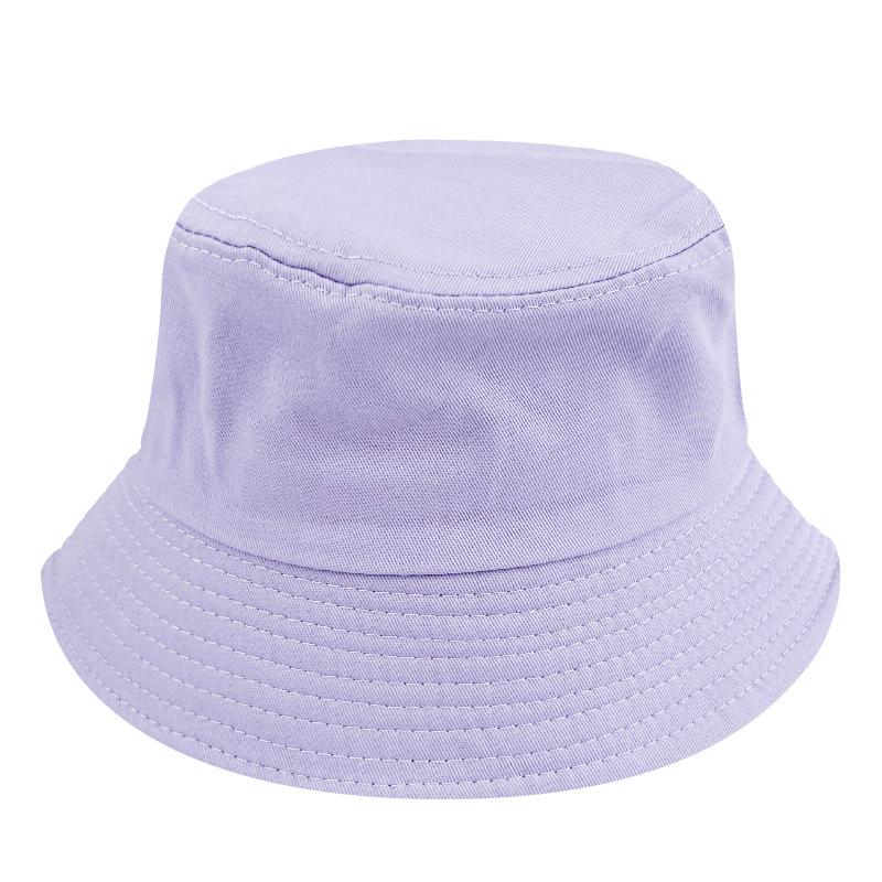 Unisex Cotton Bucket Hats Summer Foldable Sunscreen Panama Hat Solid Color Hip Hop Wide Brim Beach UV Protection Fisherman Hat